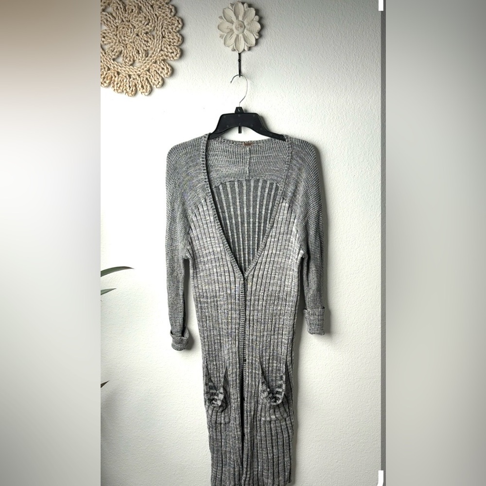 Free People Shadow Stripe Cardi Long Cardigan - Picture 3 of 3
